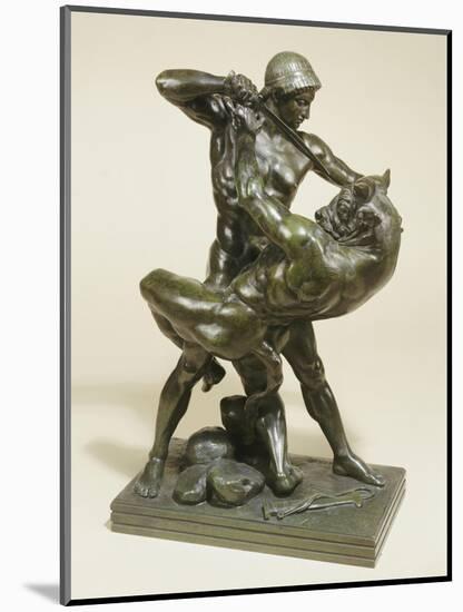 A French Bronze Group of Theseus and the Minotaur-null-Mounted Premium Giclee Print