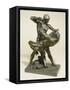 A French Bronze Group of Theseus and the Minotaur-null-Framed Stretched Canvas