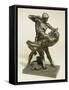 A French Bronze Group of Theseus and the Minotaur-null-Framed Stretched Canvas