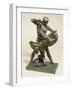 A French Bronze Group of Theseus and the Minotaur-null-Framed Giclee Print