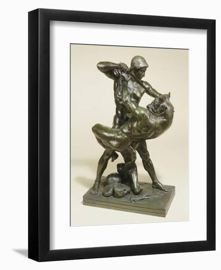 A French Bronze Group of Theseus and the Minotaur-null-Framed Giclee Print