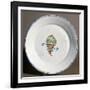 A French Faience Plate with Aeronauts with Flags, 1785-null-Framed Photographic Print