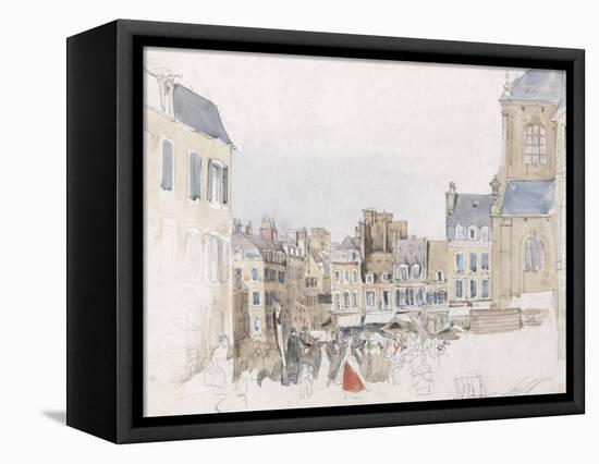 A French Market Place, C.1829-David Cox-Framed Stretched Canvas