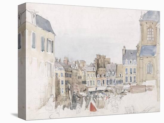 A French Market Place, C.1829-David Cox-Stretched Canvas