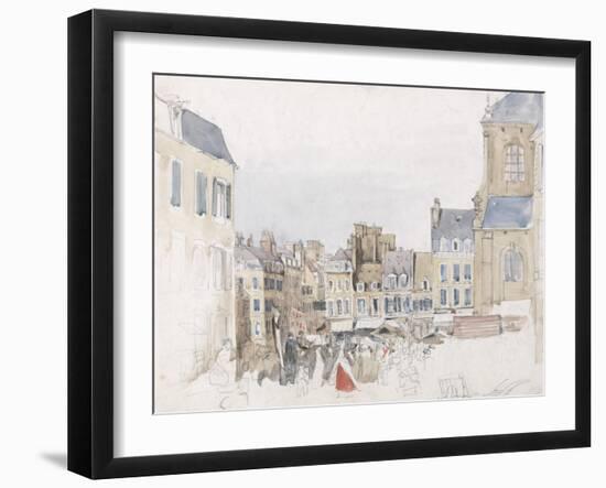 A French Market Place, C.1829-David Cox-Framed Giclee Print