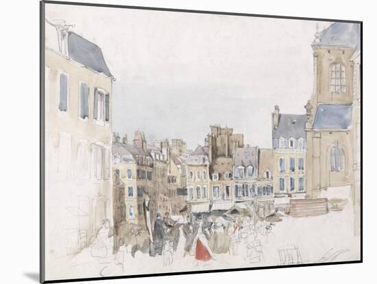 A French Market Place, C.1829-David Cox-Mounted Giclee Print