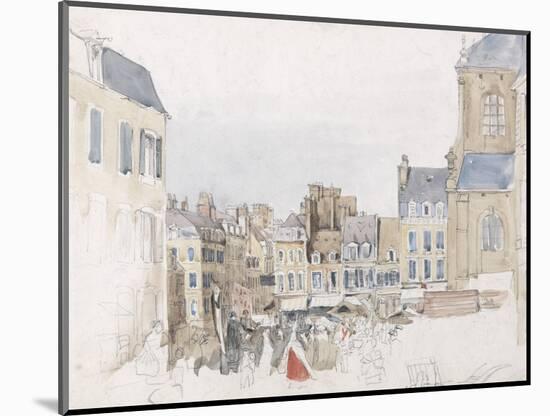 A French Market Place, C.1829-David Cox-Mounted Giclee Print