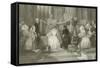 A French Marriage at St Roch-Eugene-Louis Lami-Framed Stretched Canvas