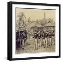 A French Navy Unit During a Raid on an Algerian Village-Jean Baptiste Martin-Framed Giclee Print