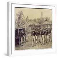 A French Navy Unit During a Raid on an Algerian Village-Jean Baptiste Martin-Framed Giclee Print