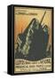 A French Poster Depicting a Tank Breaking Through Barbed Wire.-null-Framed Stretched Canvas