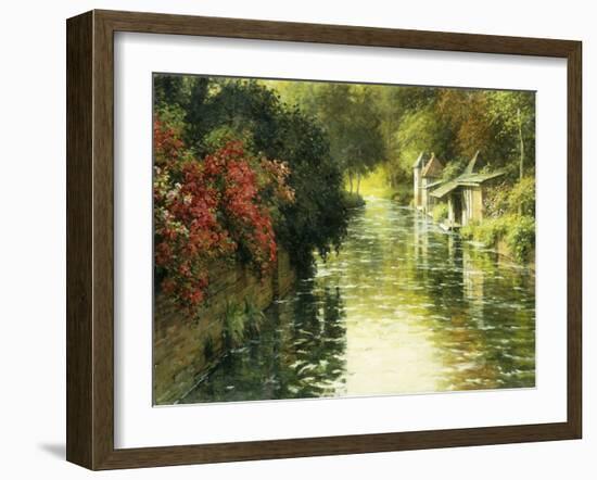 A French River Landscape (Oil on Canvas)-Louis Aston Knight-Framed Giclee Print