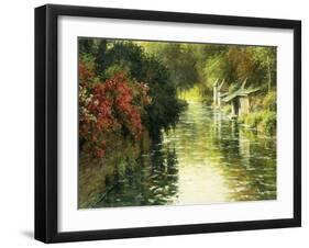 A French River Landscape (Oil on Canvas)-Louis Aston Knight-Framed Giclee Print