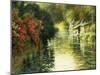 A French River Landscape (Oil on Canvas)-Louis Aston Knight-Mounted Giclee Print