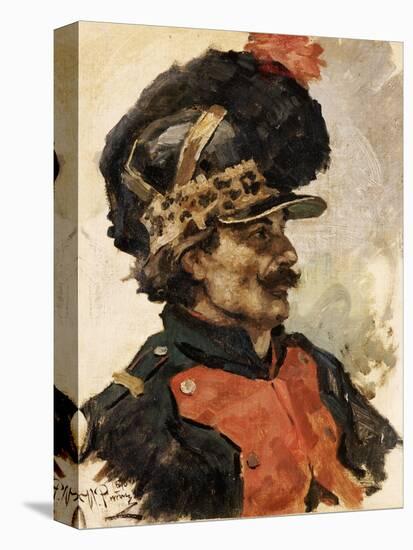 A French Soldier, 1876-Ilya Efimovich Repin-Stretched Canvas