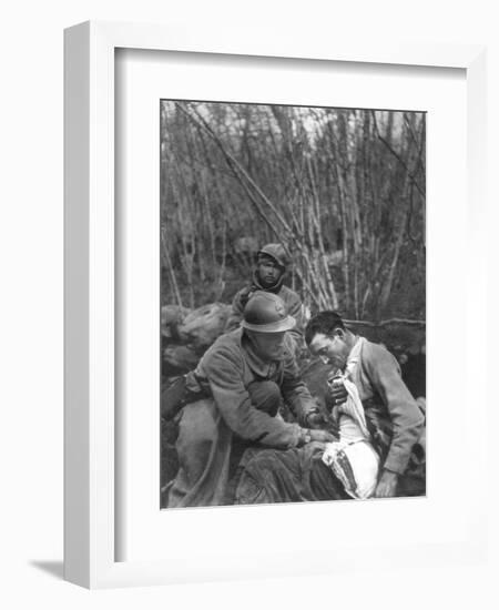 A French Soldier's Wounds are Treated, World War I, France, 1916-null-Framed Giclee Print