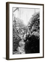 A French Trench at Bois-Le-Pretre, Le Mouchoir, 1915-null-Framed Photographic Print