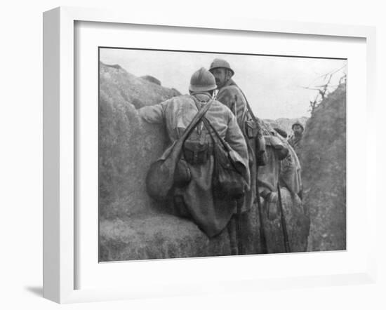 A French Trench before an Attack, 2nd Battle of Champagne, France, 25 September 1915-null-Framed Giclee Print