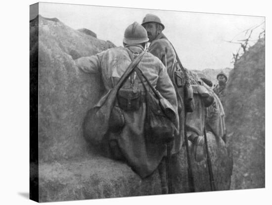 A French Trench before an Attack, 2nd Battle of Champagne, France, 25 September 1915-null-Stretched Canvas