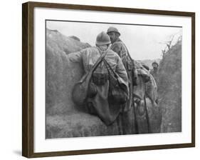 A French Trench before an Attack, 2nd Battle of Champagne, France, 25 September 1915-null-Framed Giclee Print