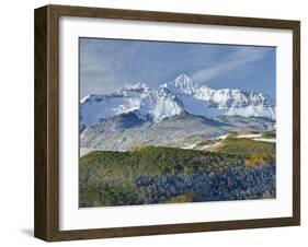 A Fresh Blanket of Snow on Mount Wilson Signifies a Change of Seasons in the Rocky Mountains.-Howard Newcomb-Framed Photographic Print