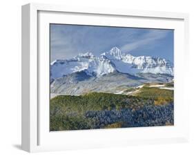 A Fresh Blanket of Snow on Mount Wilson Signifies a Change of Seasons in the Rocky Mountains.-Howard Newcomb-Framed Photographic Print