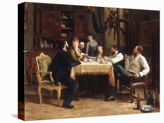 A Friend's Lunch, 1885-Fernand Cormon-Stretched Canvas