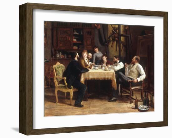 A Friend's Lunch, 1885-Fernand Cormon-Framed Giclee Print