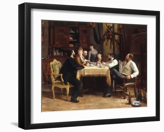 A Friend's Lunch, 1885-Fernand Cormon-Framed Giclee Print