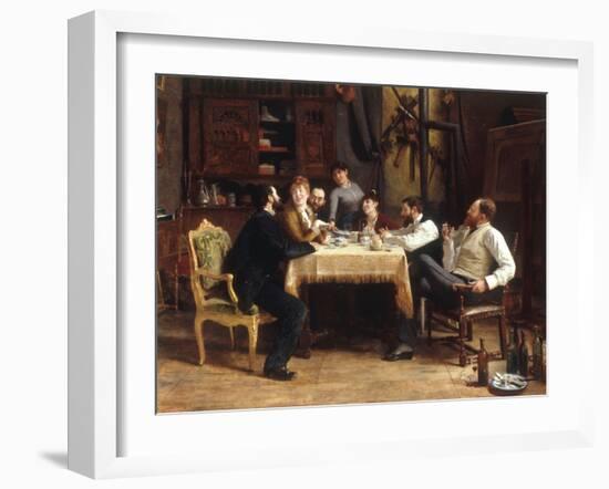 A Friend's Lunch, 1885-Fernand Cormon-Framed Giclee Print