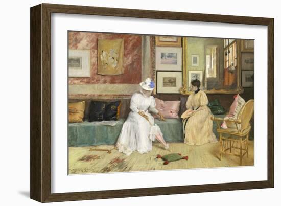 A Friendly Call, 1895-William Merritt Chase-Framed Giclee Print