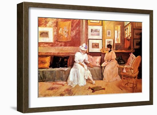 A Friendly Call, 1895-William Merritt Chase-Framed Giclee Print