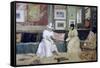 A Friendly Call-William Merritt Chase-Framed Stretched Canvas