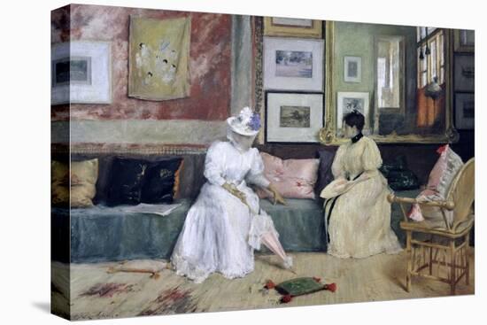 A Friendly Call-William Merritt Chase-Stretched Canvas