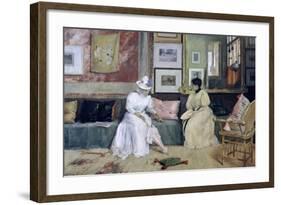 A Friendly Call-William Merritt Chase-Framed Giclee Print