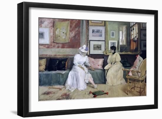 A Friendly Call-William Merritt Chase-Framed Giclee Print