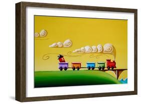 A Friendly Choo-Choo-Cindy Thornton-Framed Art Print