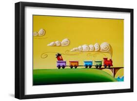 A Friendly Choo-Choo-Cindy Thornton-Framed Art Print