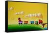 A Friendly Choo-Choo-Cindy Thornton-Framed Stretched Canvas