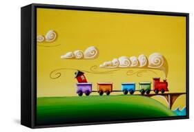 A Friendly Choo-Choo-Cindy Thornton-Framed Stretched Canvas