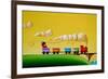 A Friendly Choo-Choo-Cindy Thornton-Framed Art Print