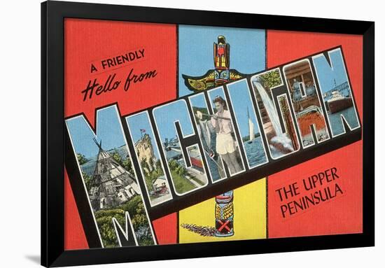 A Friendly Hello from Michigan, the Upper Peninsula-null-Framed Premium Giclee Print