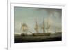 A Frigate of the Honourable East India Company in Two Positions off the Indian Coast-Thomas Whitcombe-Framed Giclee Print