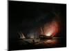 A Frigate on Fire after a Battle, 1835-Thomas Buttersworth-Mounted Giclee Print