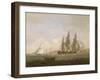 A Frigate Running under Full Sail, with a Cutter and a Lugger Off the West Country-Thomas Luny-Framed Giclee Print