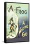 A Frog: A Wooing Go-null-Framed Stretched Canvas