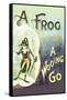 A Frog: A Wooing Go-null-Framed Stretched Canvas