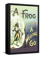 A Frog: A Wooing Go-null-Framed Stretched Canvas