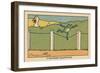 A Frog Balances on a Tight Wire.” the Balancing Acrobat” ,1936 (Illustration)-Benjamin Rabier-Framed Giclee Print