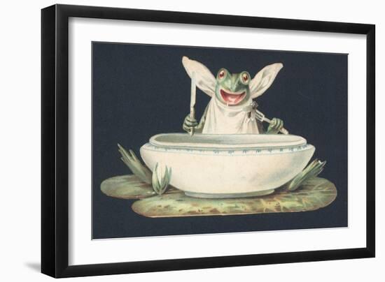 A Frog Eating a Fly-null-Framed Giclee Print